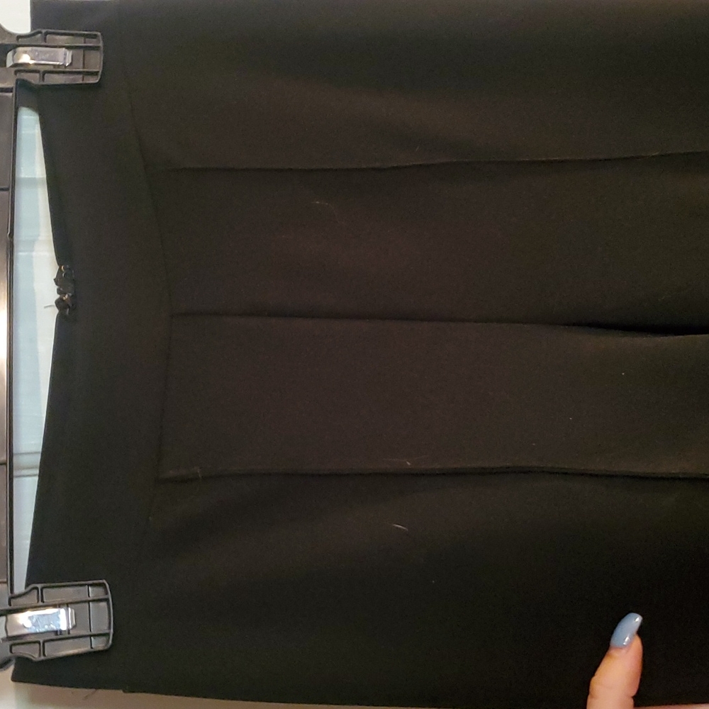 Shein- high waist-wide leg- front seam- slacks